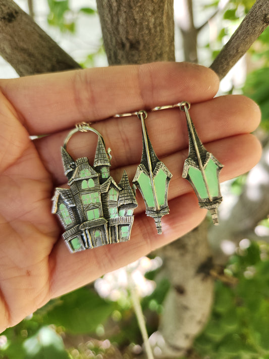 Custom House and Lantern earrings pt 2