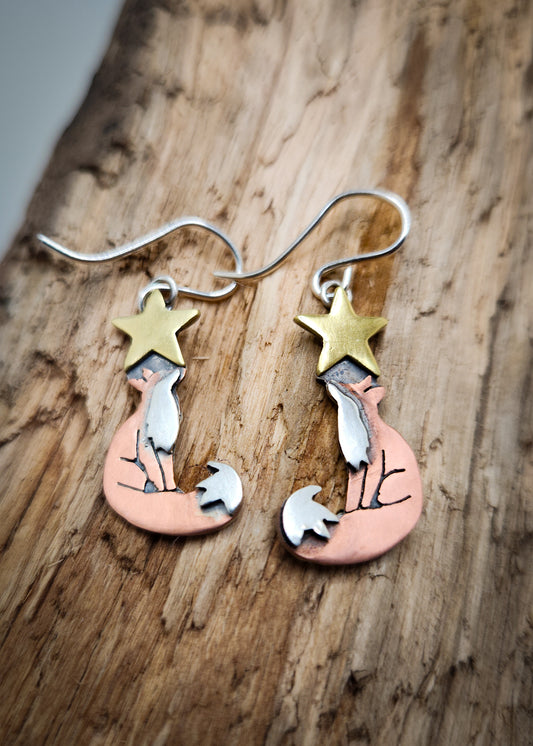 Fox and Star Earrings Pre Order