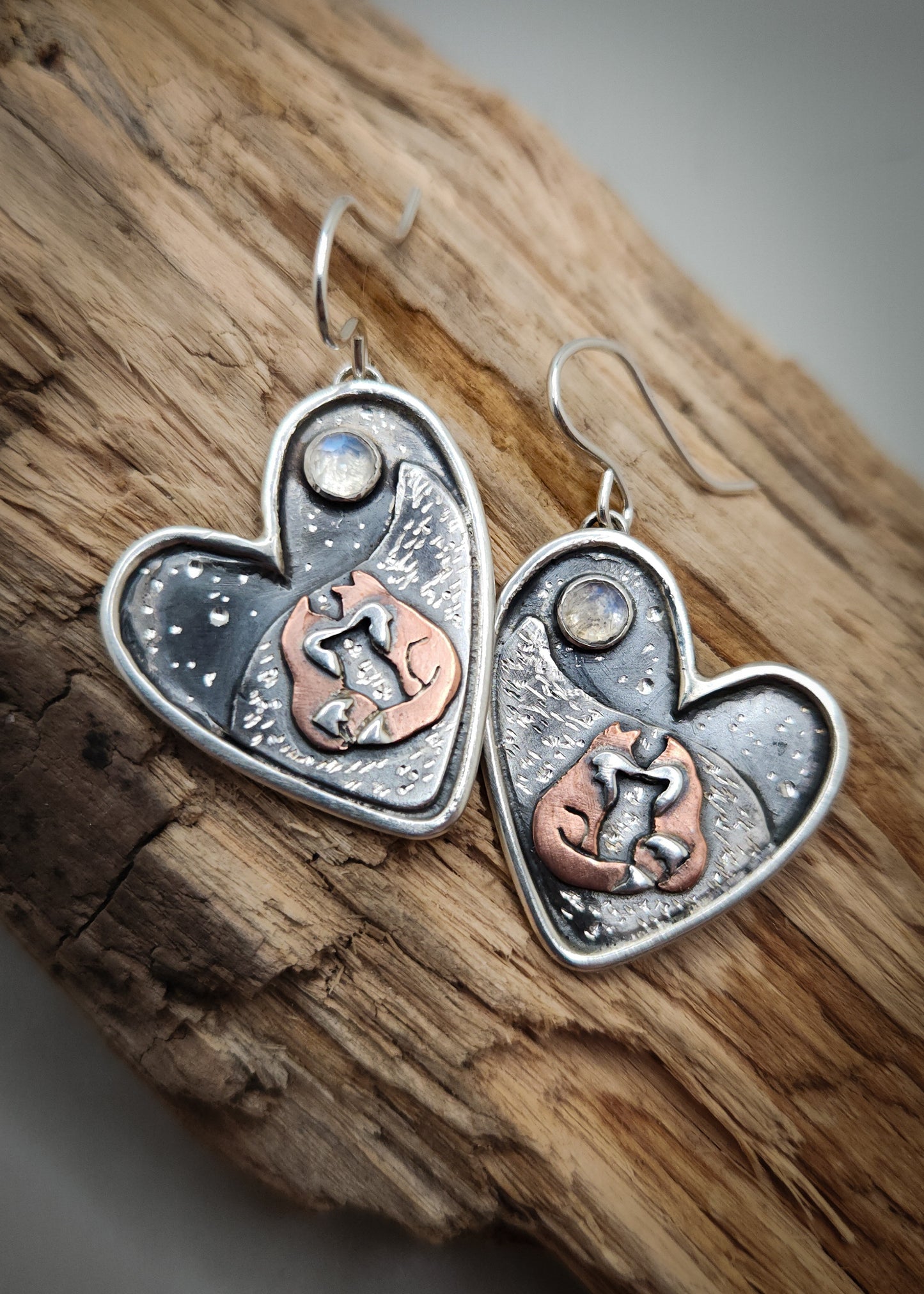 Fox Heart Earrings